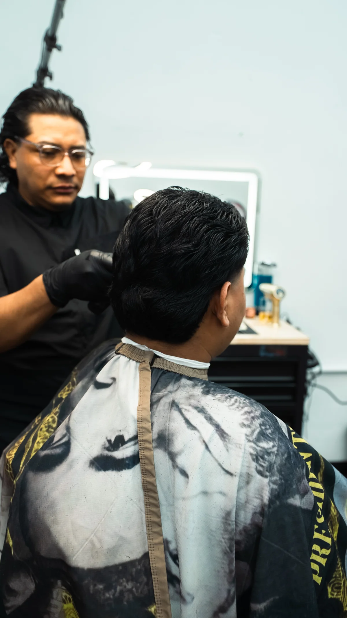 Fresh fade detail shot at Presidential Fades Barbershop Bellevue